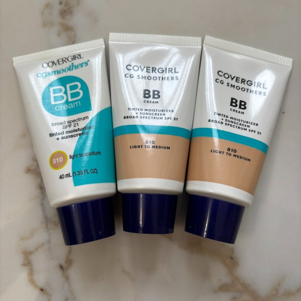 NEW! 3X CoverGirl CG Smoothers BB Cream Light To Medium 810 SPF 21 1.35 fl oz ea